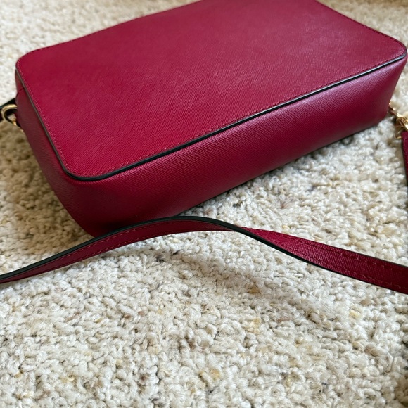 Michael Kors Red Leather Small Crossbody Bag - Picture 6 of 11